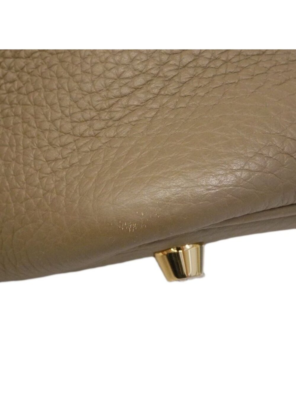 Hermes Handbag Picotin Lock PM Taurillon Clemence Etoupe Gold - Picture 7 of 8